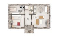 71 m² მზა სახლები