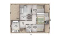 88 m² მზა სახლები